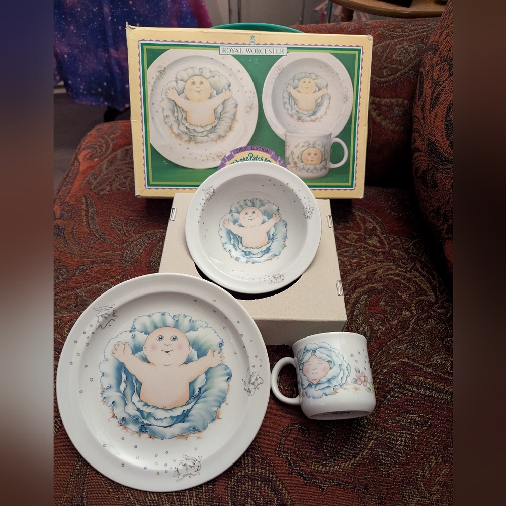 Vintage Royal Worcester Cabbage Patch Kids Dinnerware Set (1984)